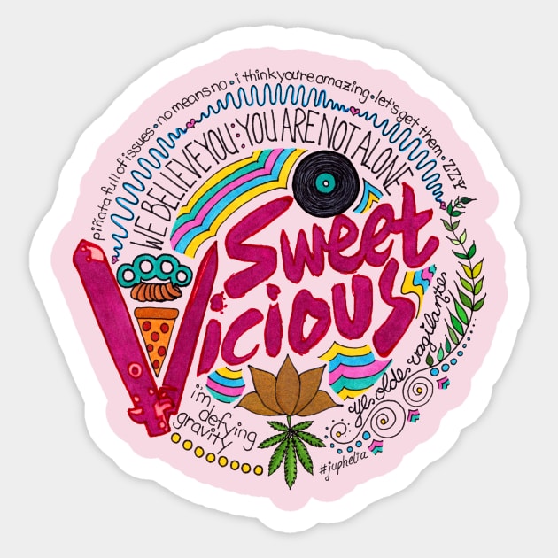 Sweet/Vicious Sticker by colleen.rose.art